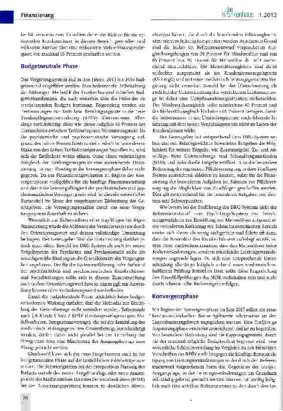 Vorschauseite 2: Referentenentwurf für ein Psych-Entgeltgesetz
