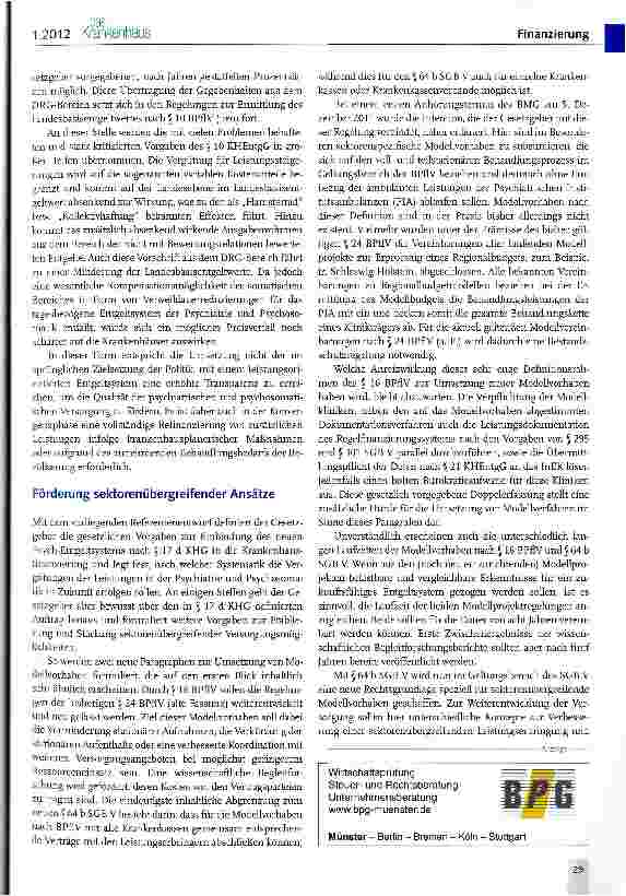 Vorschauseite 3: Referentenentwurf für ein Psych-Entgeltgesetz