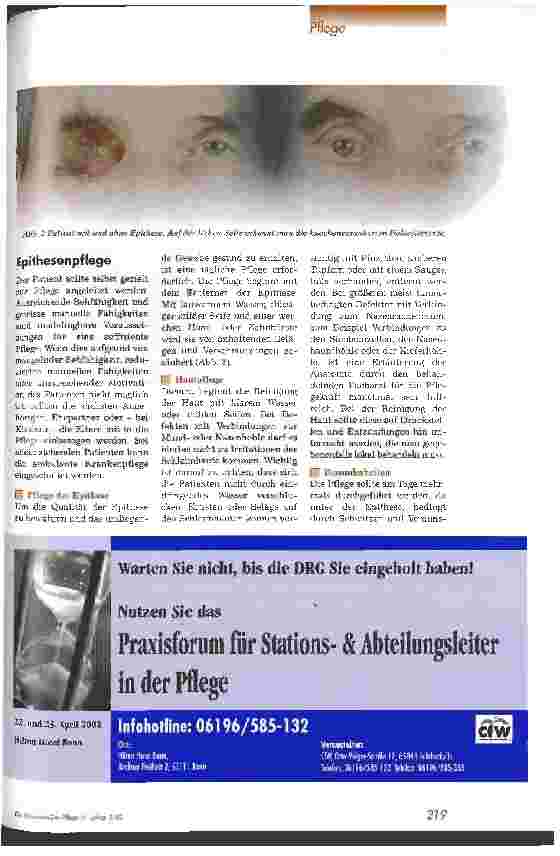 Vorschauseite 2: Pflege von Epithesen