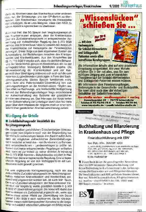 Vorschauseite 2: Einsichtnahme in Behandlungsunterlagen durch die Krankenkassen