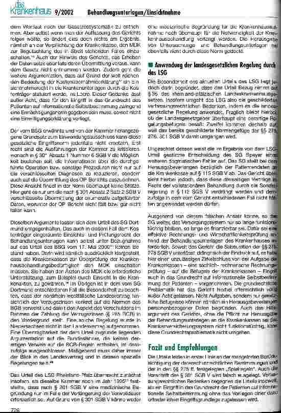 Vorschauseite 5: Einsichtnahme in Behandlungsunterlagen durch die Krankenkassen
