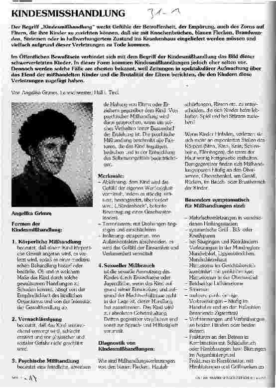 Vorschauseite 1: Kindesmißhandlung