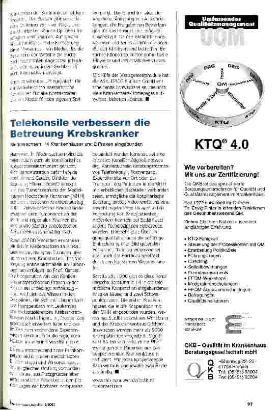 Vorschauseite 2: Klinikverbund im Netz ASKLEPIOS setzt auf Webmanagement-Module