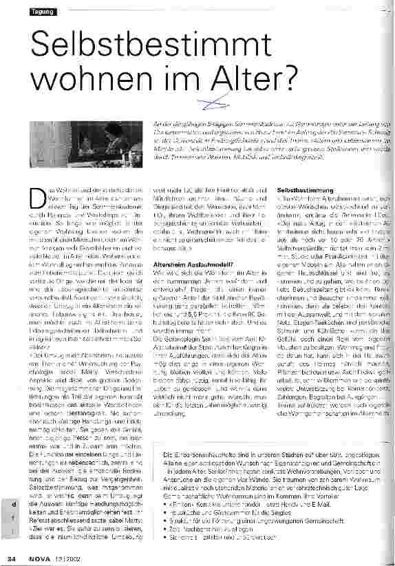 Vorschauseite 1: Selbstbestimmt wohnen im Alter?