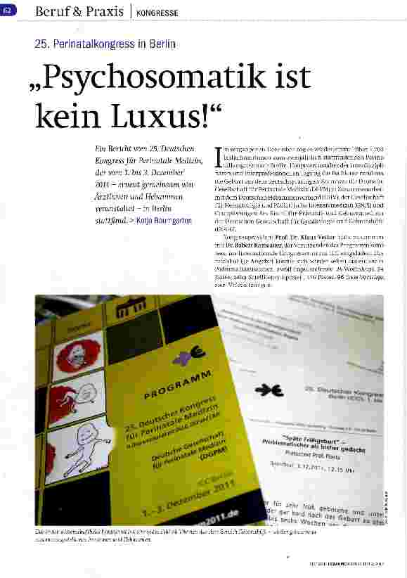 Vorschauseite 1: Psychosomatik ist kein Luxus!