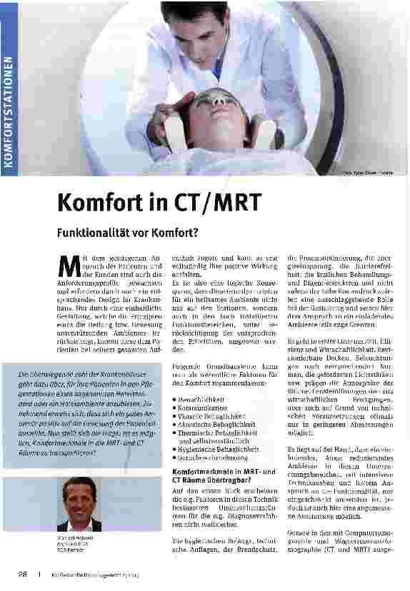 Vorschauseite 1: Komfort in CT/MRT