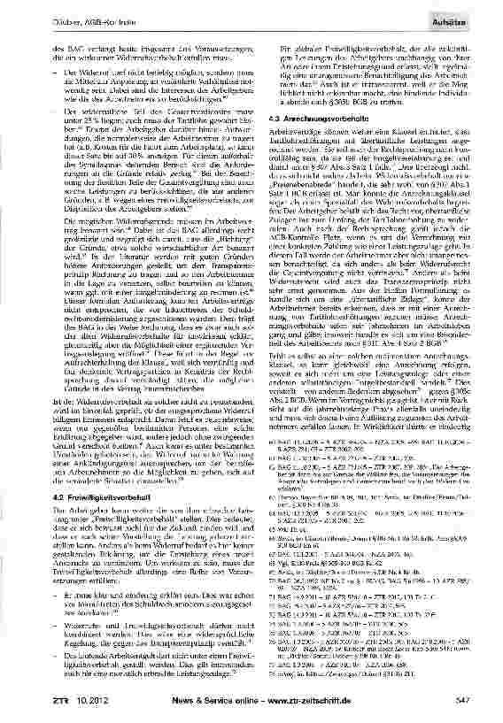 Vorschauseite 5: AGB-Kontrolle im Arbeitsrecht - Bilanz nach zehn Jahren