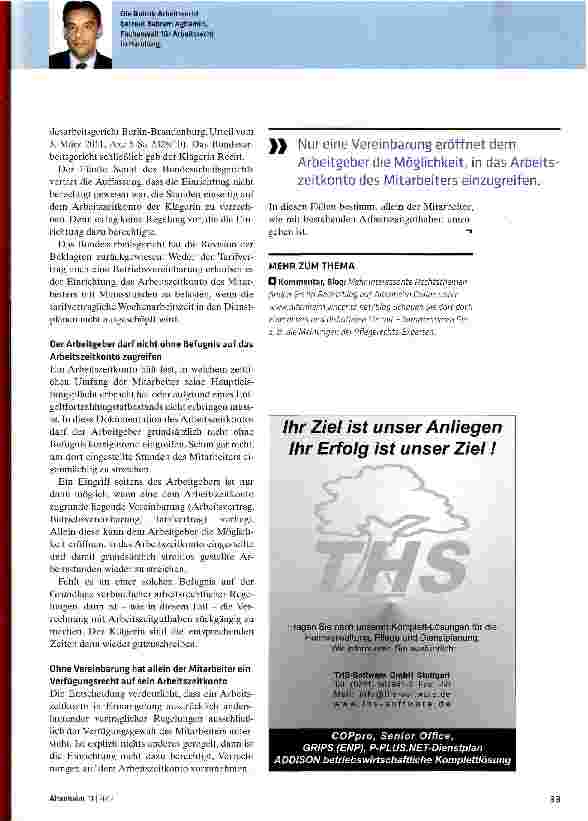 Vorschauseite 2: Zeitguthaben mit aufgelaufenen Minusstunden verrechnen?