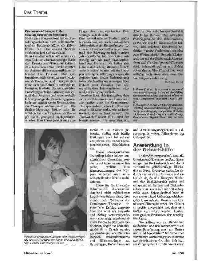 Vorschauseite 4: SCHWINGUNG DES LEBENSOSTEOPATHIE UND CRANIOSACRAL-THERAPIE