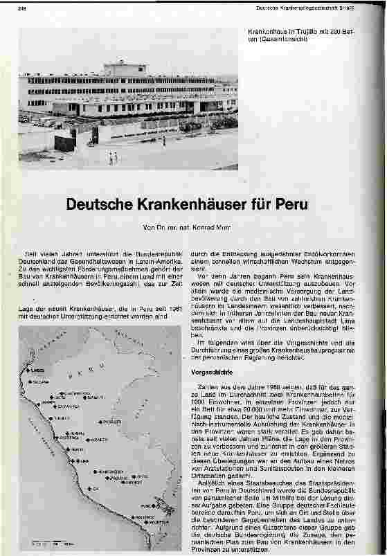 Vorschauseite 1: Deutsche Krankenhäuser für Peru