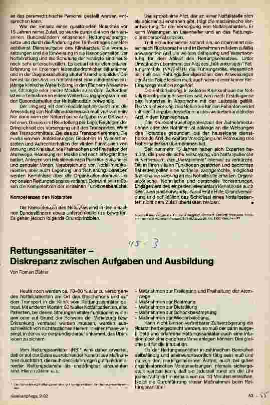 Vorschauseite 2: Der Notarzt im Gefüge der Rettungsorganisationen