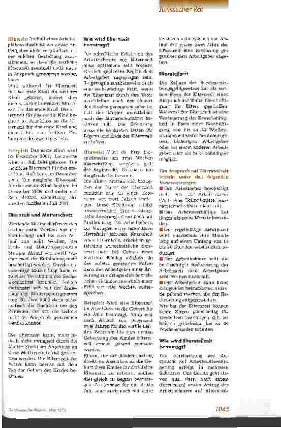 Vorschauseite 2: ElternTeilzeit