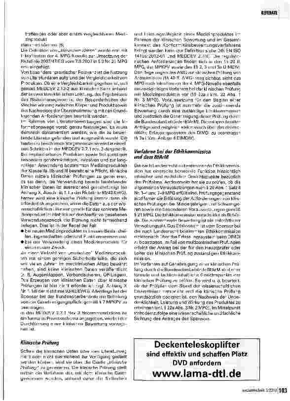 Vorschauseite 3: Klinische Prüfung von Medizinprodukten