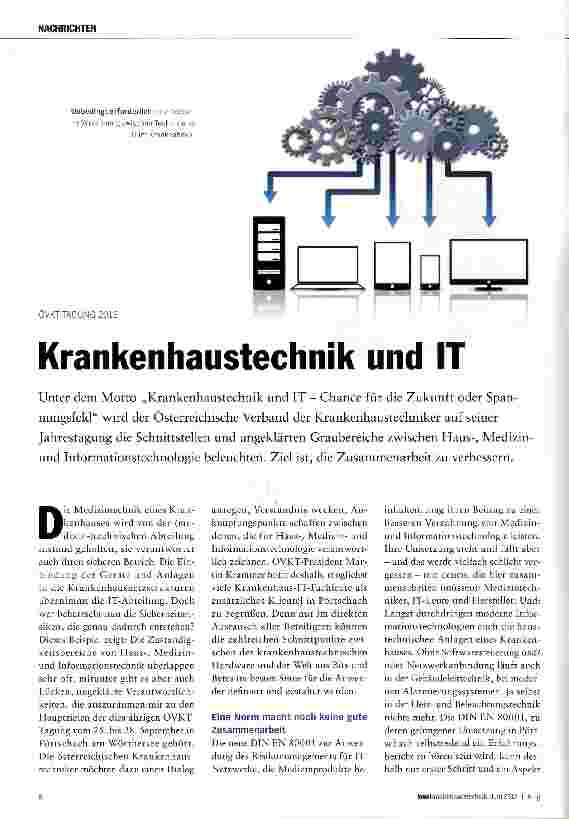 Vorschauseite 1: Krankenhaustechnik und IT