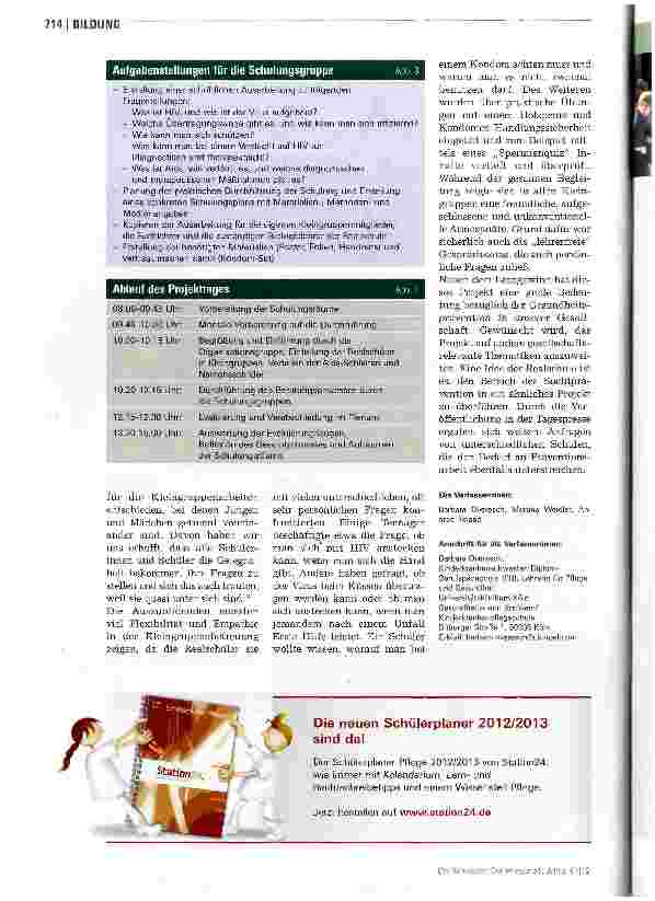 Vorschauseite 3: HIV/Aids: Auszubildende beraten Realschüler