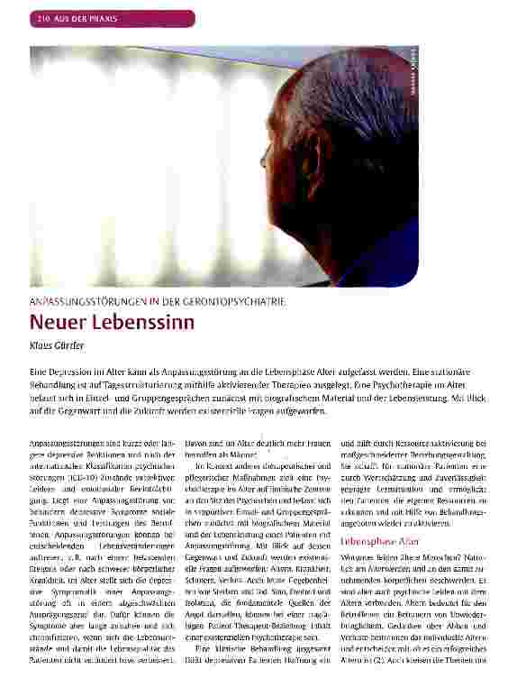 Vorschauseite 1: Neuer Lebenssinn