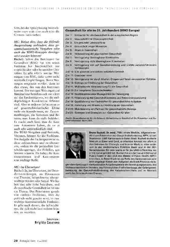 Vorschauseite 3: Die Ziele der Gesundheitsversorgung am Beispiel des Kantons Basel-Stadt
