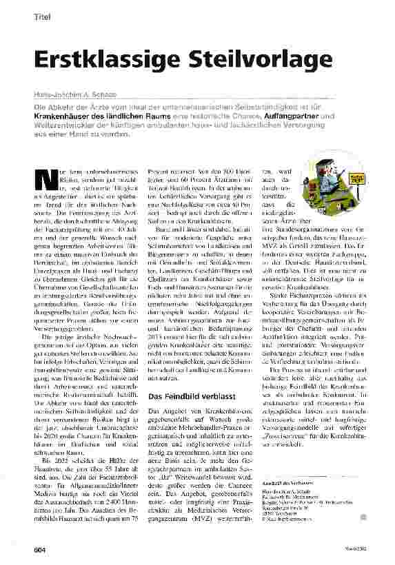 Vorschauseite 1: Erstklassige Steilvorlage