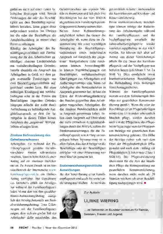 Vorschauseite 4: Mit der Familienpflegezeit Beruf und Pflege vereinbaren