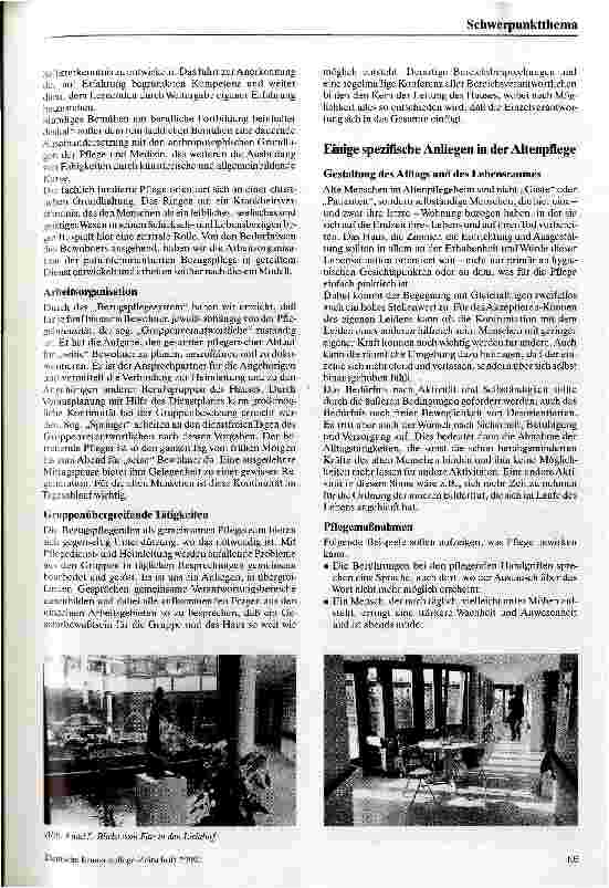 Vorschauseite 3: Zufriedenstellende Arbeit in einem Altenpflegeheim? Eine Möglichkeit im Sinne der Anthropologie
