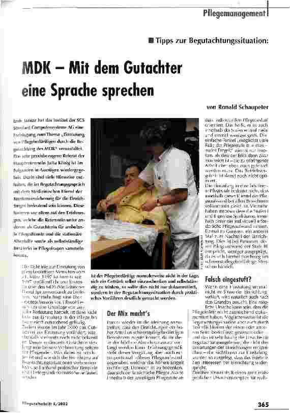 Vorschauseite 1: MDK - Mit dem Gutachter eine Sprache sprechen