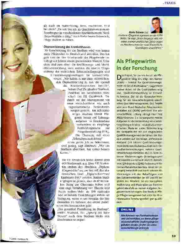 Vorschauseite 2: Was wird aus dem Pflegewirt?