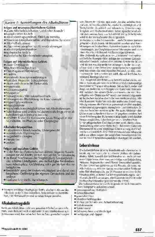 Vorschauseite 2: Die Folgen tragen viele Namen Projektgruppe-Alkohol am Klinikum Riesa-Großenhain