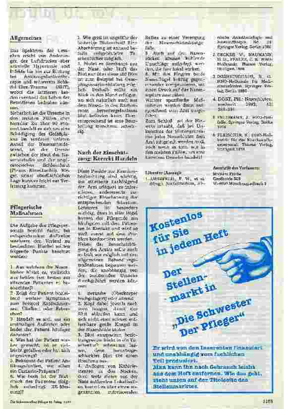 Vorschauseite 2: Nasenbluten (Epistaxis) Bedeutung und Behandlung