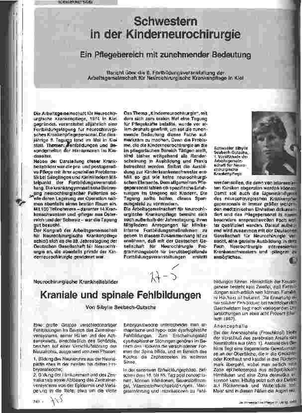 Vorschauseite 1: Kraniale und spinale Fehlbildungen Neurochirurgische Krankheitsbilder