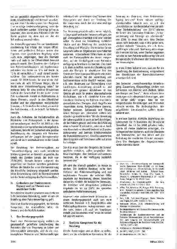 Vorschauseite 2: Menschenrechte am Lebensende - Erfahrungen mit dem Patientenverfügungsgesetz