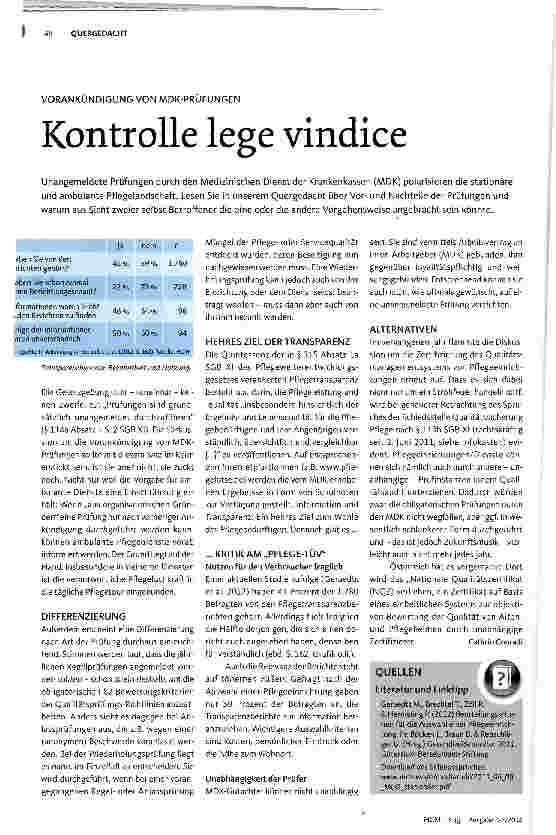 Vorschauseite 1: Kontrolle lege vindice