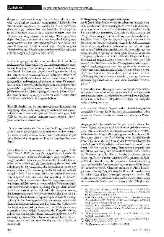 Vorschauseite 4: Ambulante Pflegedienstverträge und AGB-Recht: Terra incognita?