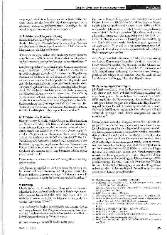 Vorschauseite 5: Ambulante Pflegedienstverträge und AGB-Recht: Terra incognita?