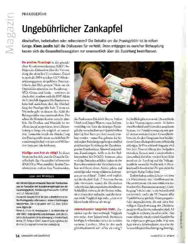Vorschauseite 1: Ungebührlicher Zankapfel