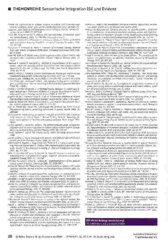 Vorschauseite 5: Evidenz für die Erscheinungsbilder von Sensorischen Integrationsstörungen