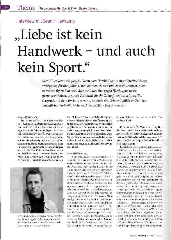 Vorschauseite 1: „Liebe ist kein Handwerk - und auch kein Sport.