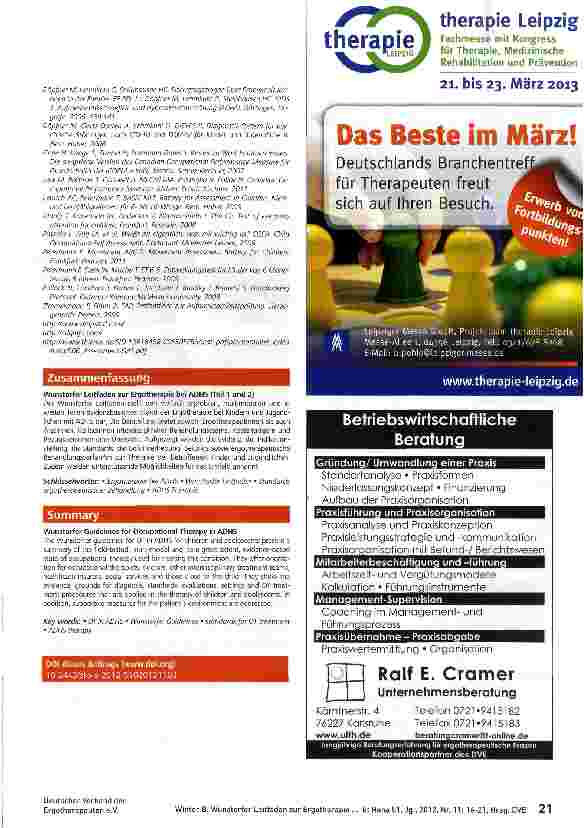 Vorschauseite 6: Wunstorfer Leitfaden zur Ergotherapie bei ADHS im Kindesund Jugendalter