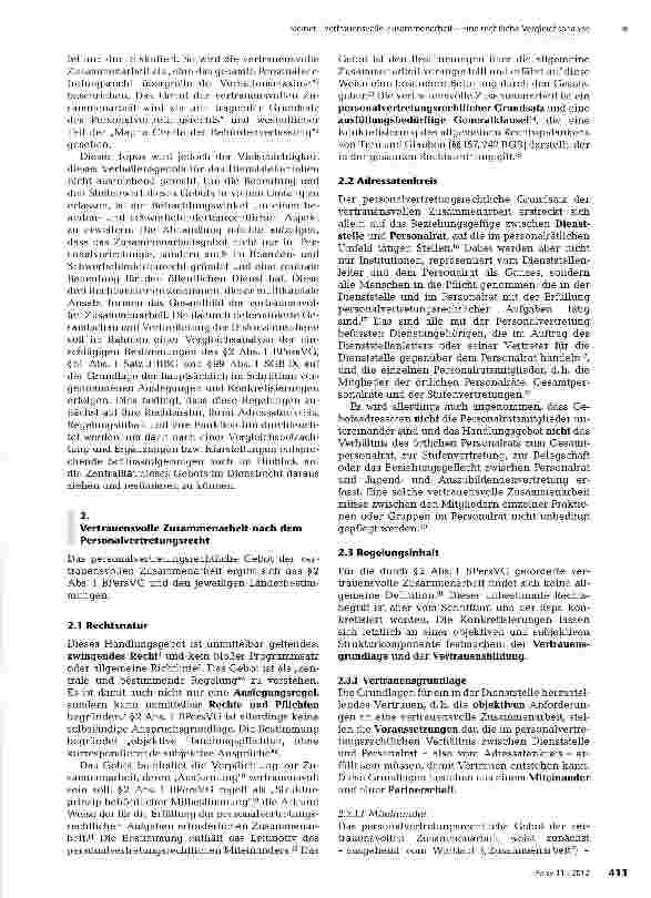 Vorschauseite 2: Vertrauensvolle Zusammenarbeit-Eine rechtliche Vergleichsanalyse der Grundlagen des multikausalen und zentralen Handlungsgebots in der Dienststelle