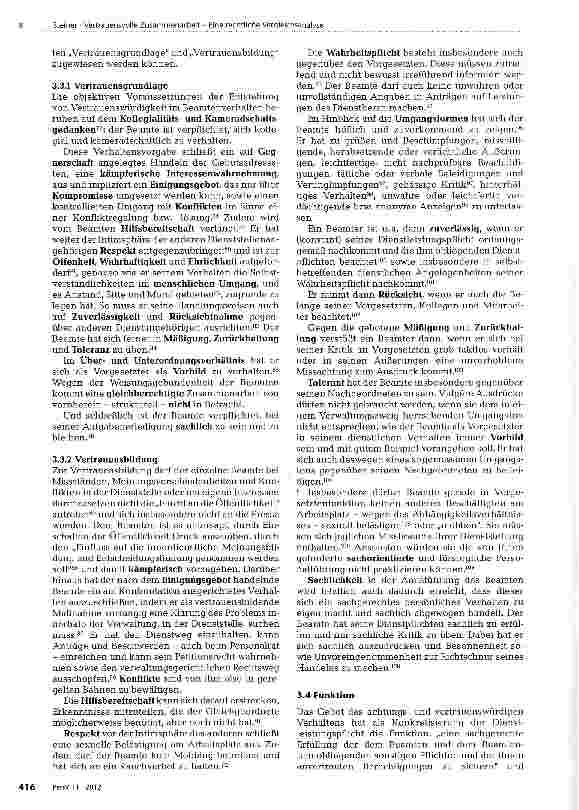 Vorschauseite 5: Vertrauensvolle Zusammenarbeit-Eine rechtliche Vergleichsanalyse der Grundlagen des multikausalen und zentralen Handlungsgebots in der Dienststelle