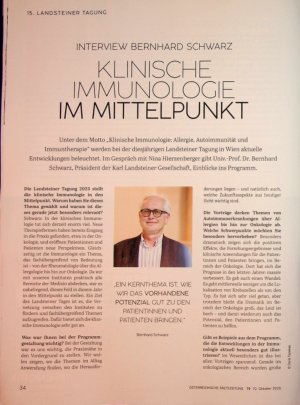 Vorschauseite 1: Klinische Immunologie im Mittelpunkt