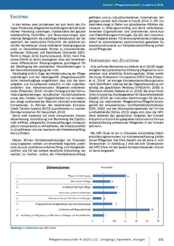 Vorschauseite 2: Kompetenzeinschätzung professionell Pflegender: Testung der deutschsprachigen Nurse Professional Competence Scale (NPC) hinsichtlich der Inhaltsvalidität in der deutschsprachigen…