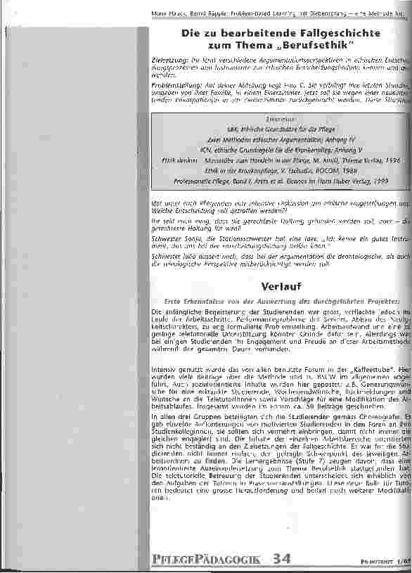 Vorschauseite 4: Problem-based Learning mit Siebensprung - eine Methode für webbasierte Kollaboration?