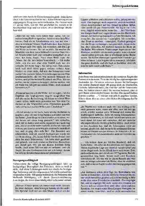Vorschauseite 2: Ich hatte keinen Willen zum Überleben Psychische Probleme des Intensivpatienten