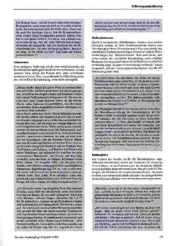 Vorschauseite 4: Ich hatte keinen Willen zum Überleben Psychische Probleme des Intensivpatienten