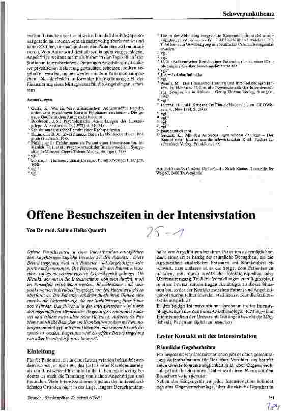 Vorschauseite 6: Ich hatte keinen Willen zum Überleben Psychische Probleme des Intensivpatienten
