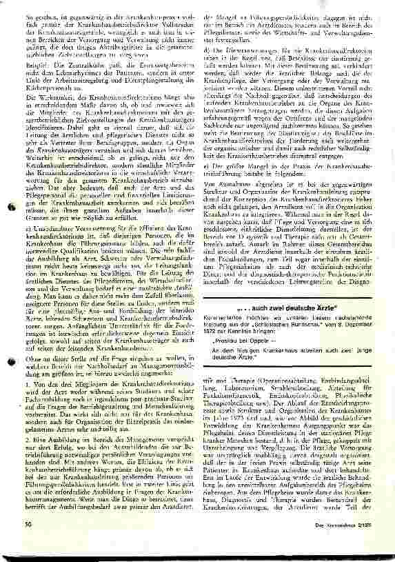 Vorschauseite 4: Gedanken zum modernen Krankenhausmanagement