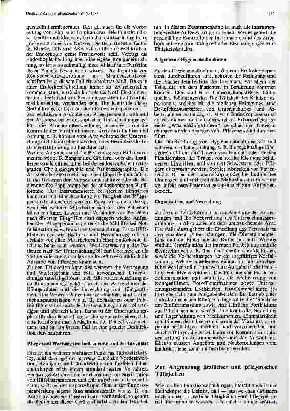 Vorschauseite 2: Berufsbild Endoskopieschwester/Pfleger