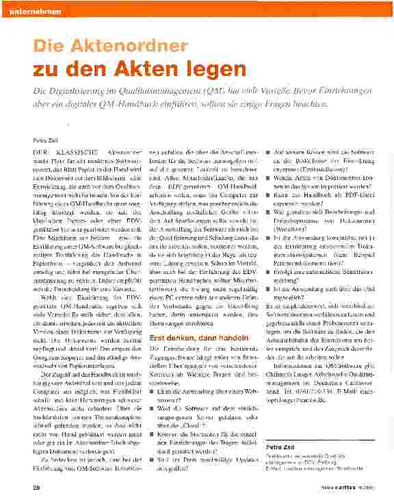Vorschauseite 1: Die Aktenordner zu den Akten legen