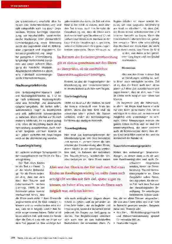 Vorschauseite 4: Psychosoziale Elternberatung in der Neonatologie