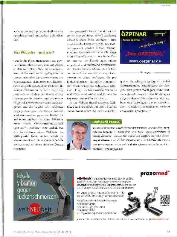Vorschauseite 2: Online-Marketing für Physiotherapeuten Teil 1: Die gepflegte Webseite ist ein Muss